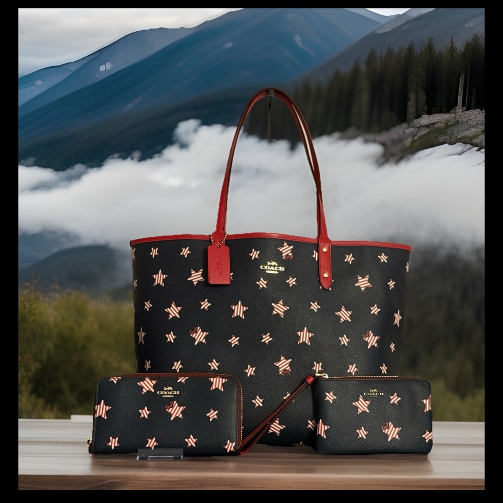 ❌❌SOLD ❌❌NWT Coach City Tote in Star Print w/matching Lg Wallet & Wristlet! 🤩